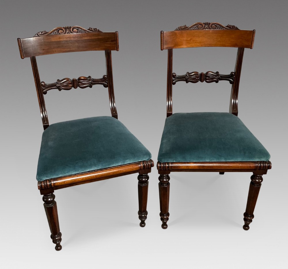 Pair of Rosewood sidechairs chairs