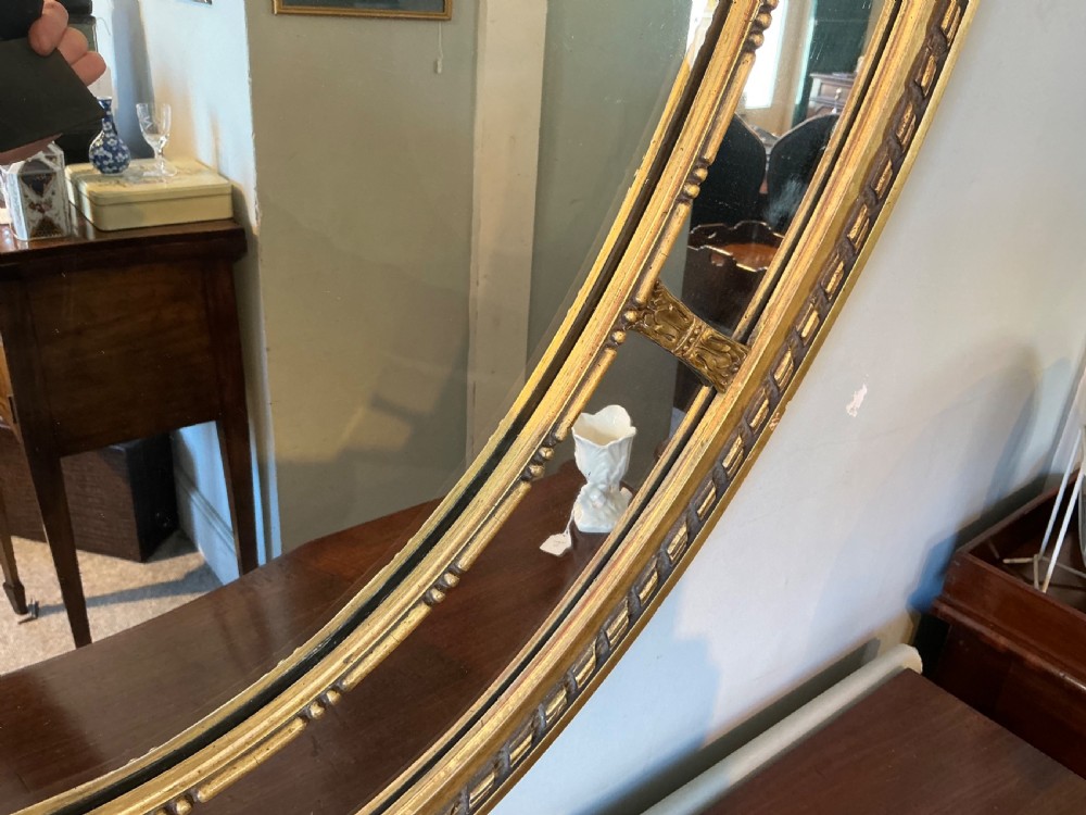 Edwardian oval gilt mirror View IV