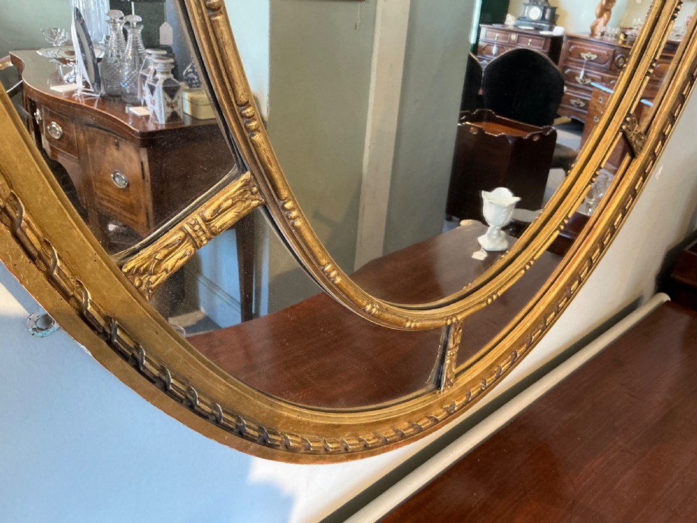 Edwardian oval gilt mirror View V