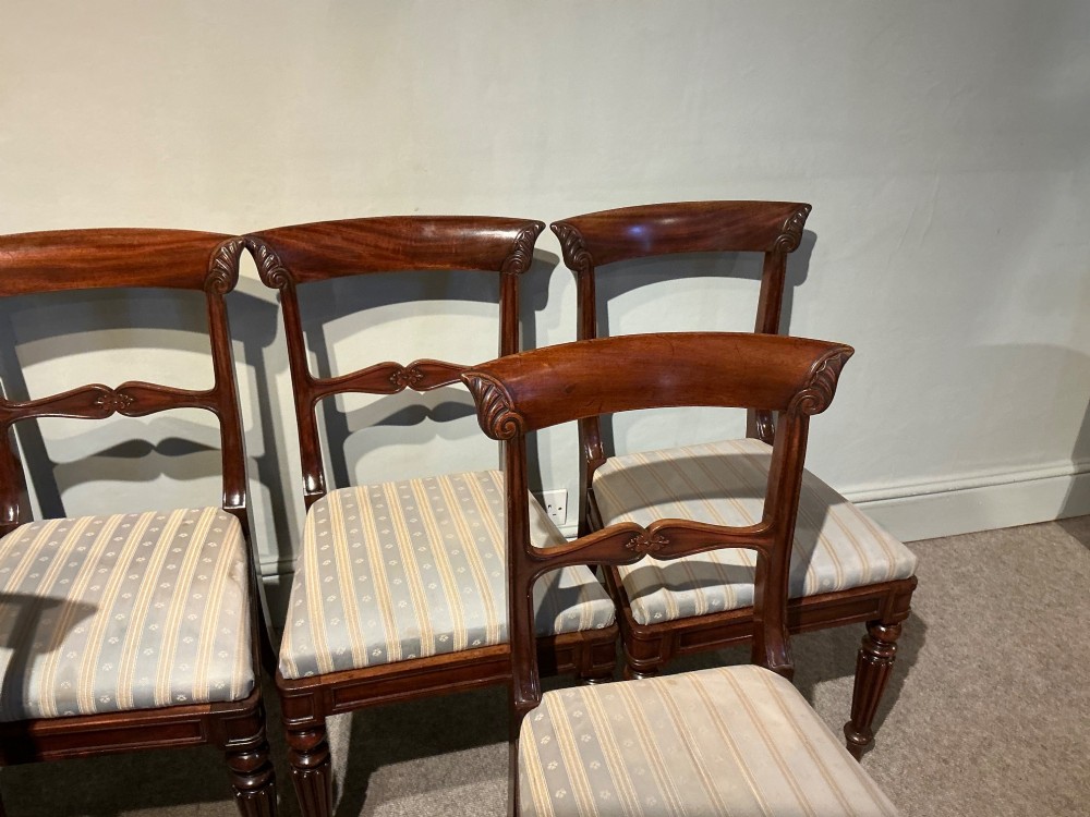 Set of six mahogany dining chairs View III