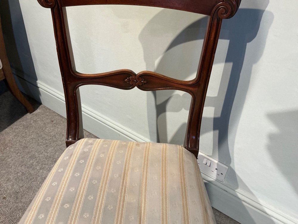 Set of six mahogany dining chairs View V