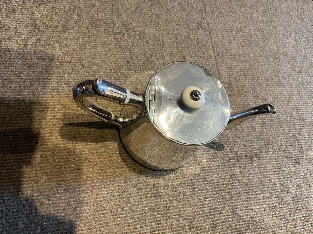 Robert Garrard sterling silver teapot. View VII