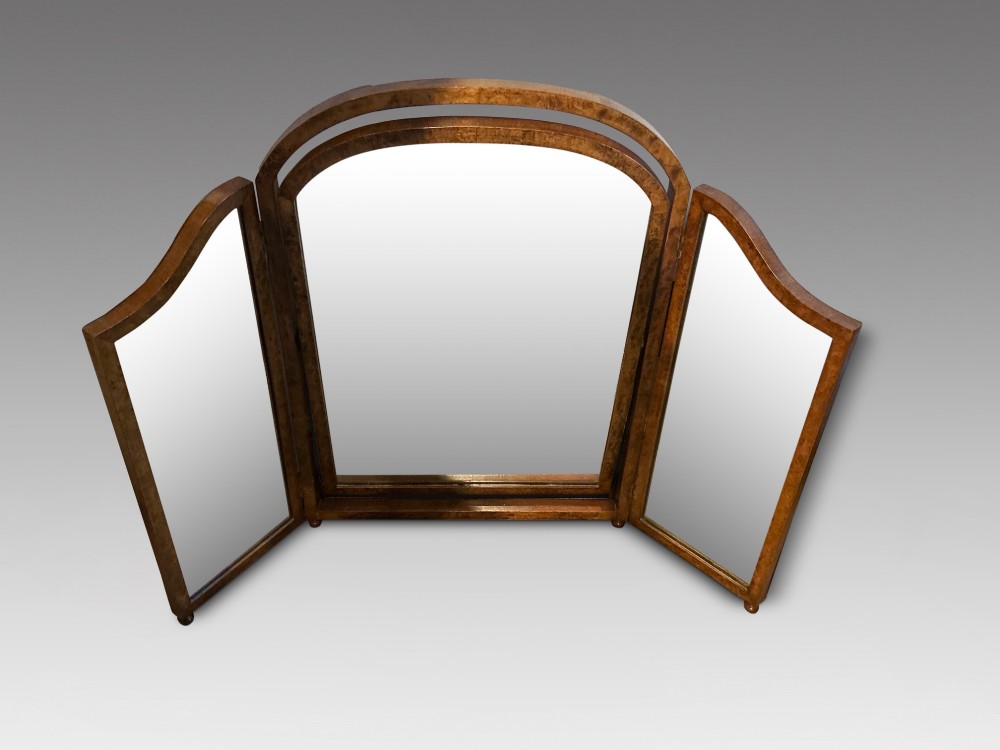 1920’s walnut triptych mirror View II