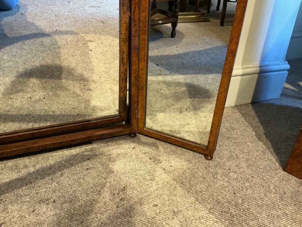 1920’s walnut triptych mirror View VII