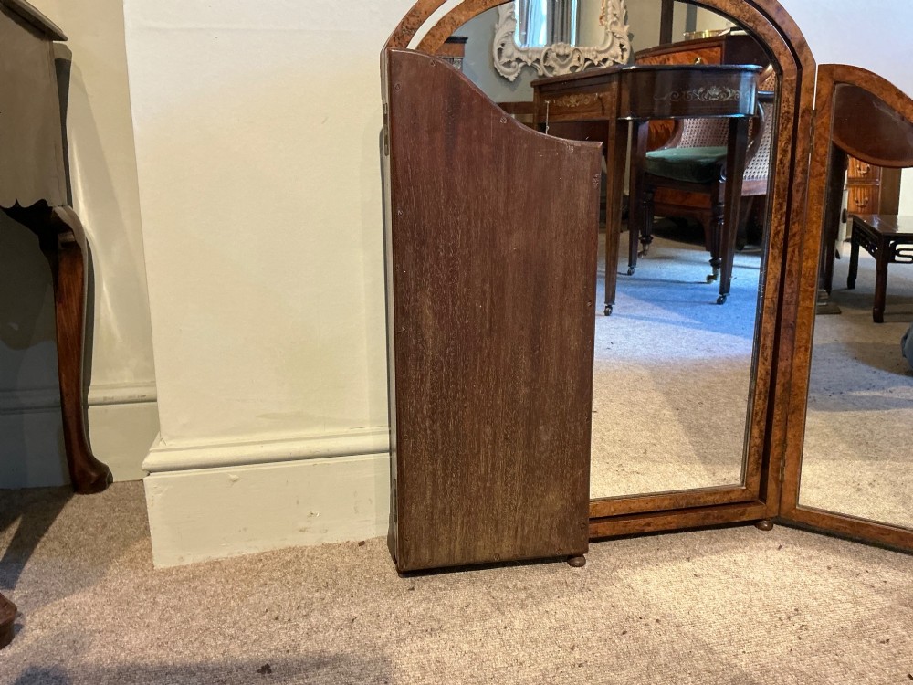 1920’s walnut triptych mirror View VIII