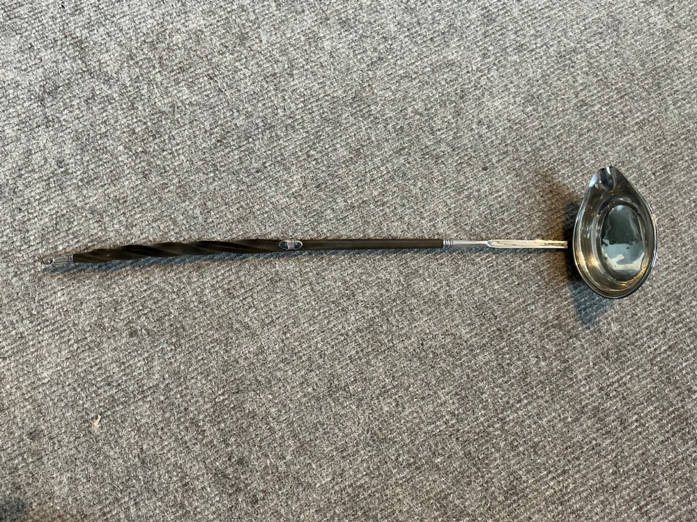 Geo III silver toddy ladle