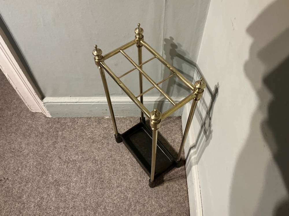 Antique brass stick stand View III