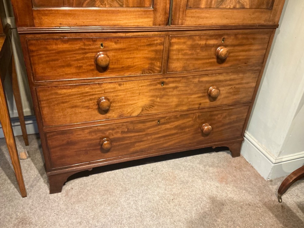 Antique mahogany linen press View II