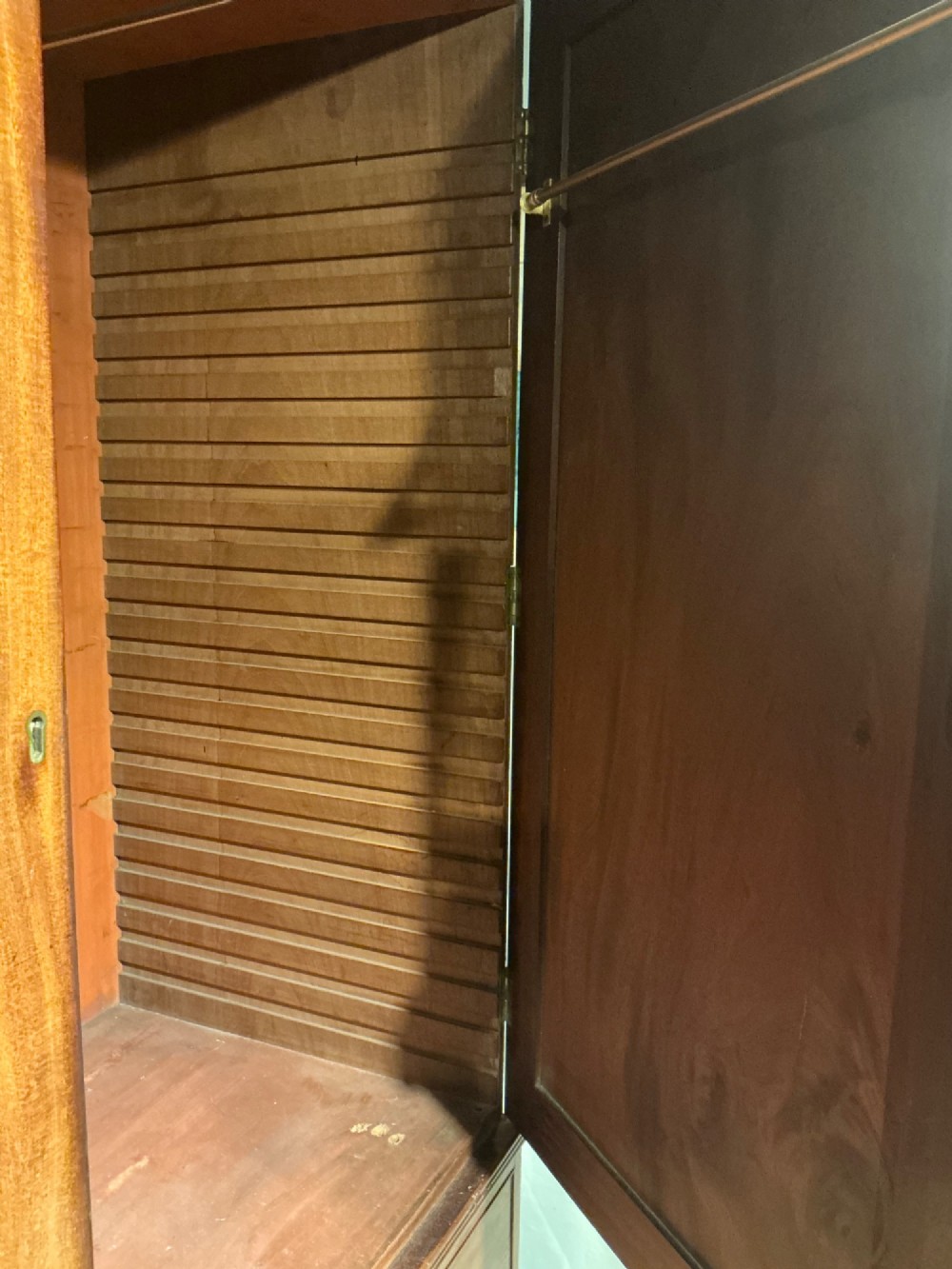 Antique mahogany linen press View V