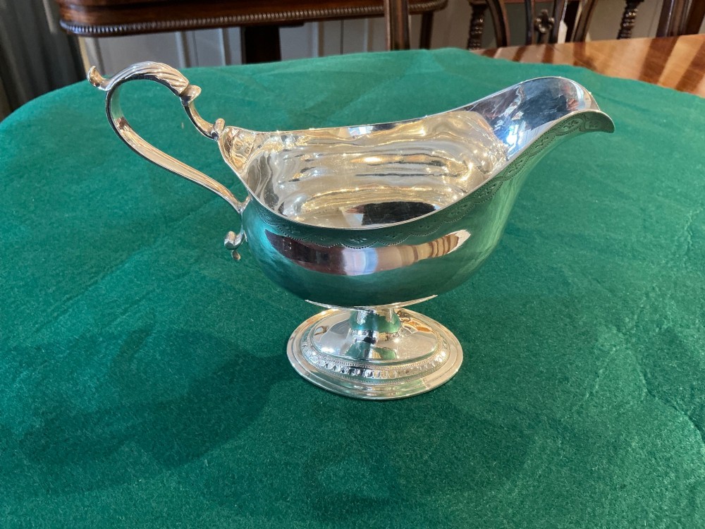 Georgian silver sauce boat