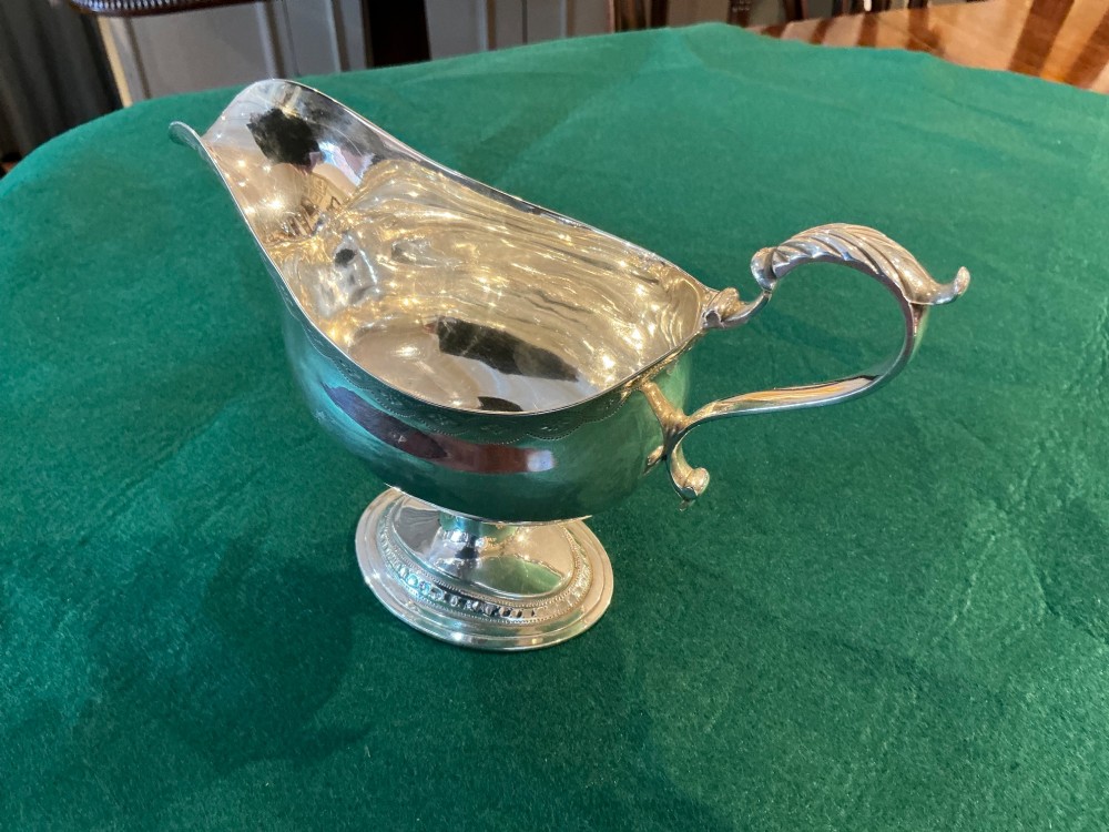 Georgian silver sauce boat View III