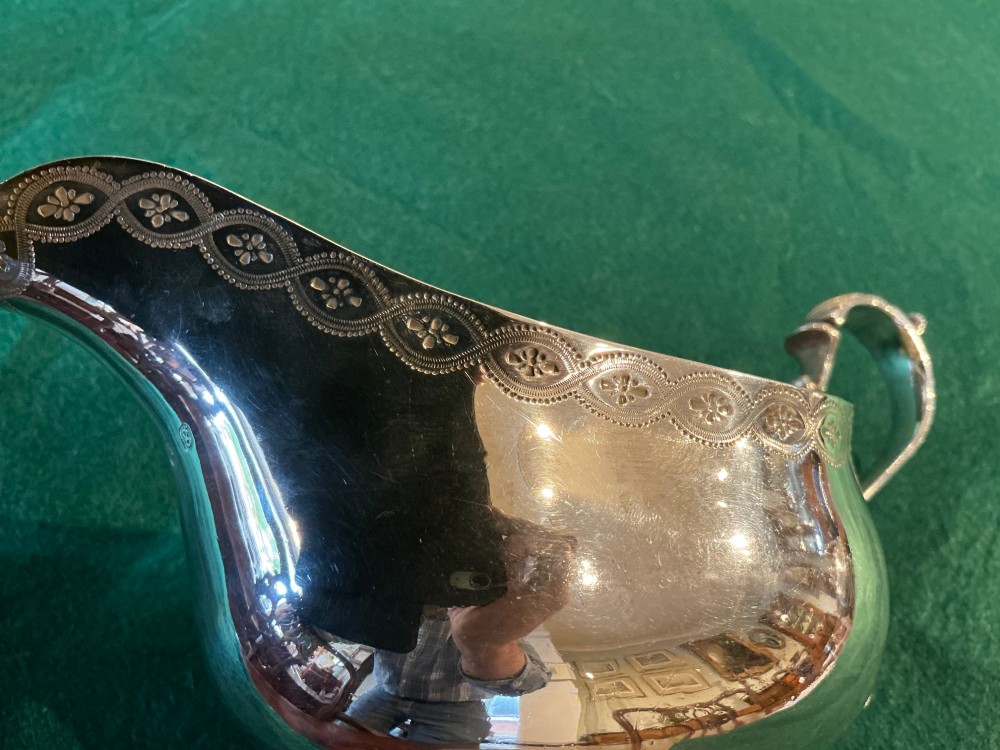 Georgian silver sauce boat View VI