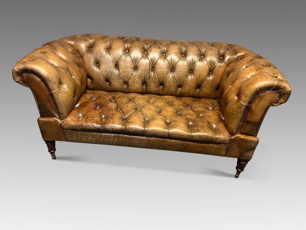 Victorian leather chesterfield