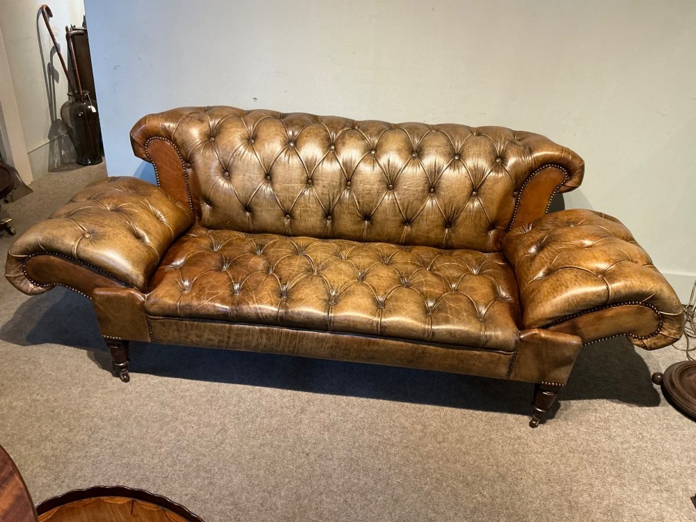 Victorian leather chesterfield View II