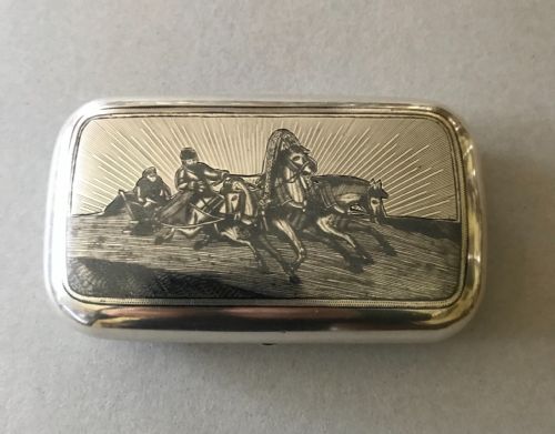 a 19th century russian niello cheroot case - CATEGORY: ANTIQUE SILVER - DATED 19TH CENTURY