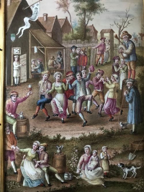 A 19TH CENTURY VIENNESE ENAMEL WALL PLAQUE - ADDITIONAL PHOTO 1