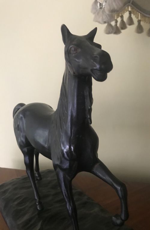 A 19TH BRONZE SCULPTURE OF A HORSE - ADDITIONAL PHOTO 3