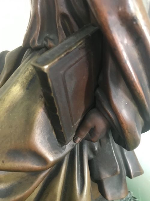 BRONZE SCULPTURE OF AN ANCIENT SCHOLAR - ADDITIONAL PHOTO 2