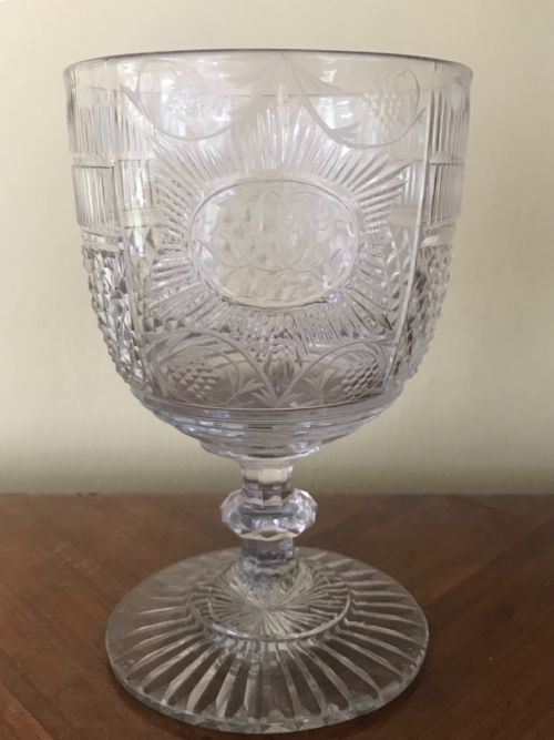 A LARGE GEORGIAN WINE GOBLET - ADDITIONAL PHOTO 2