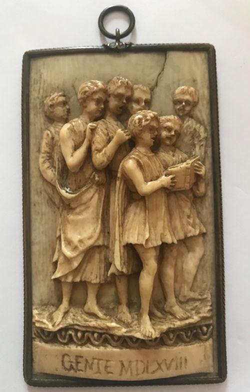 an antique relief carved ivory plaquette - CATEGORY: ANTIQUE MISCELLANEOUS - DATED 17TH CENTURY