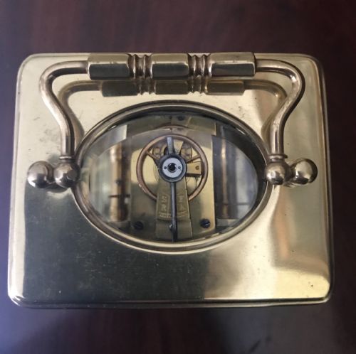 A BRASS CARRIAGE CLOCK - ADDITIONAL PHOTO 1