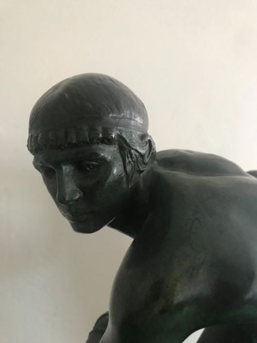 BRONZE SCULPTURE OF ROMAN GLADIATOR BY EDEN ANTONY PAUL NOEL - ADDITIONAL PHOTO 2