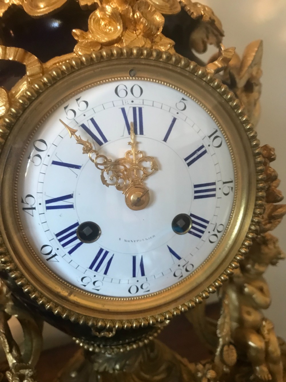 A French Ormalou & Porcelain Mantel Clock View IV