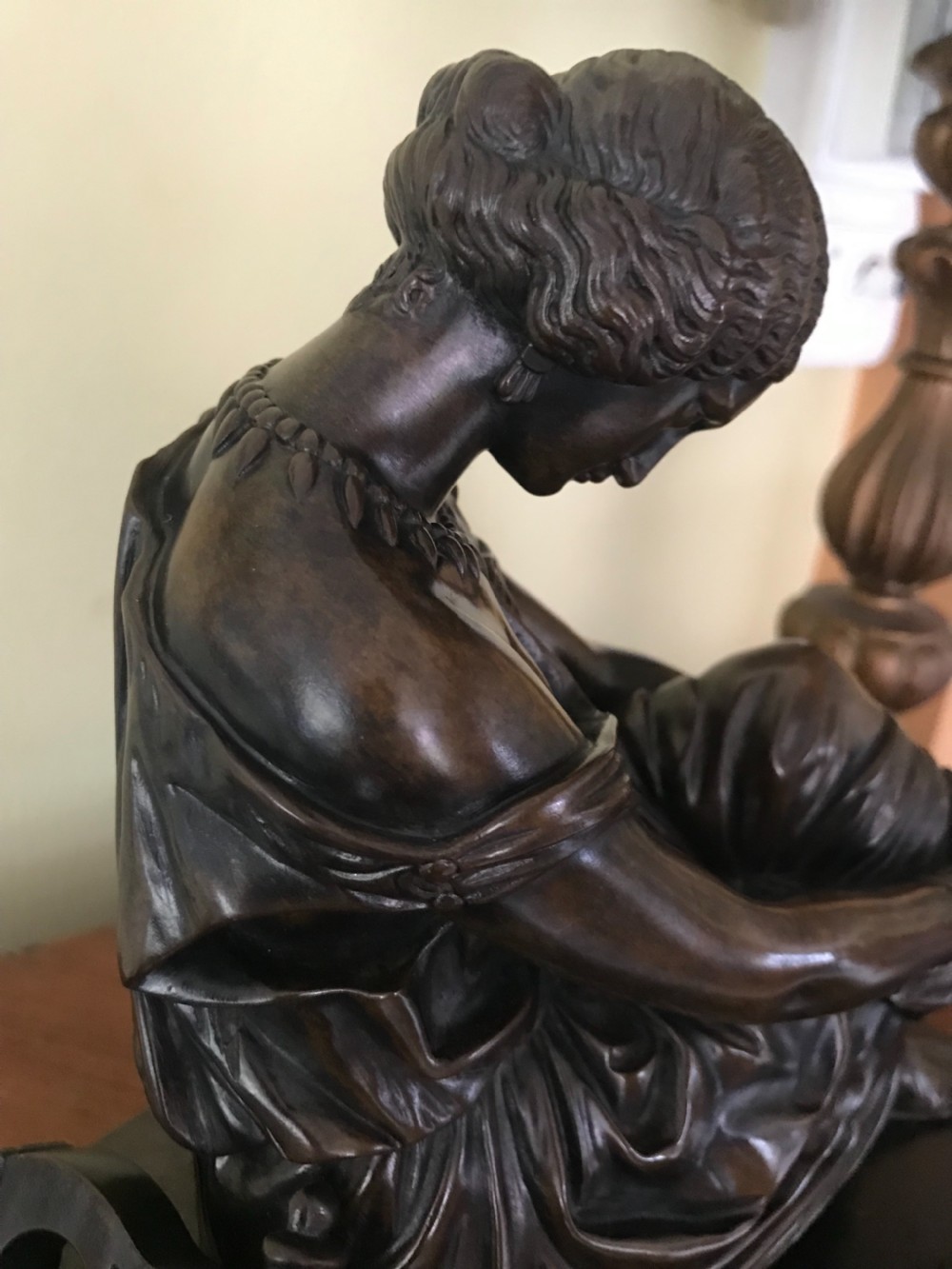 A 19th century bronze of seated Sappho by Jean-Jacques Pradier  View VII