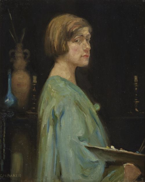 Gladys Marguerite Baker Self-portrait with a Paint Palette