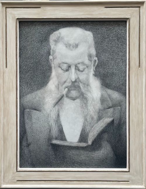 Symbolist School Portrait of a Man with a Cigar