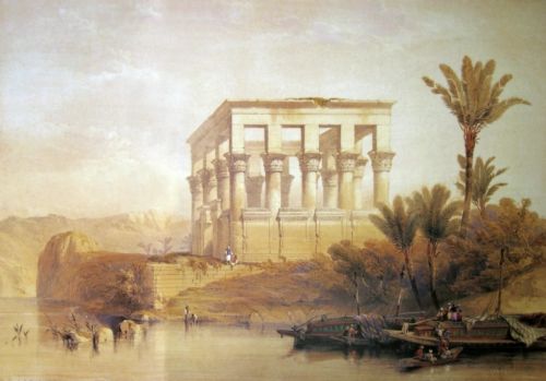 DAVID ROBERTS THE HYPETHERAL TEMPLE AT PHILAE