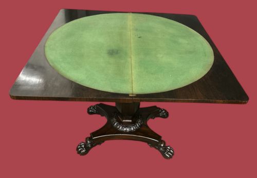 ANTIQUE ROSEWOOD GAMES TABLE - ADDITIONAL PHOTO 4