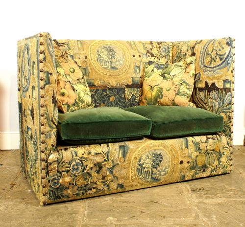 17th Century Tapestry on 19th Century Sofa