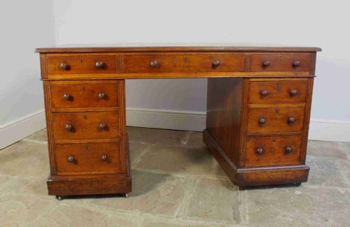 Walnut Pedestal Desk.