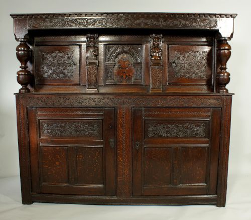 17th Century Oak Court Cupboard