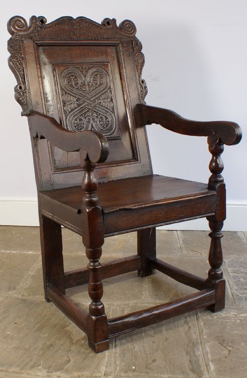 18th Century  Westmorland Oak Armchair.