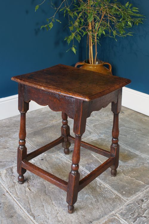 18th Century Oak Joint Stool.