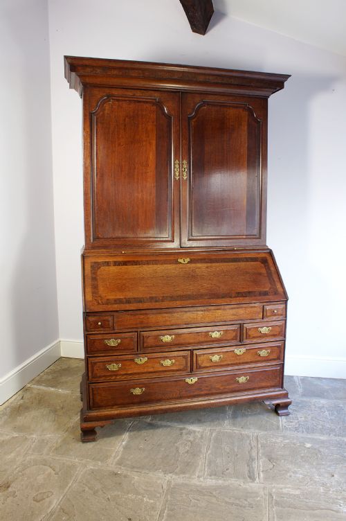 18th Century Oak Bureau Bookcase.