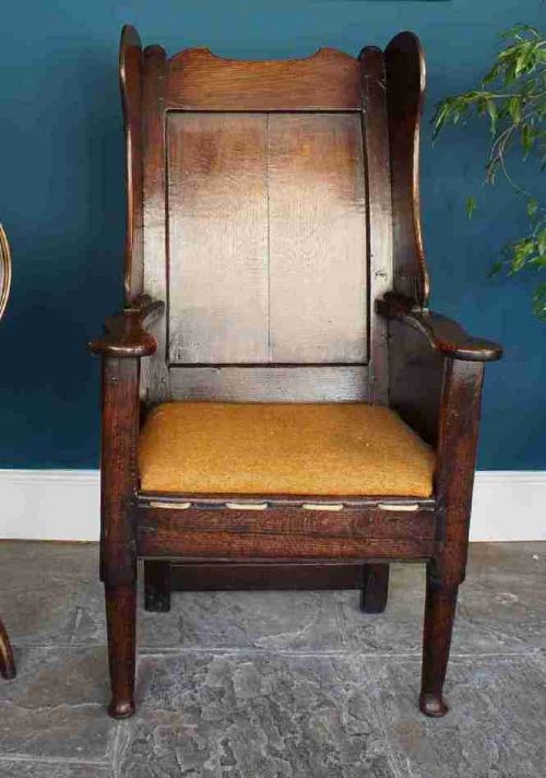 Georgian Oak Lambing Chair.