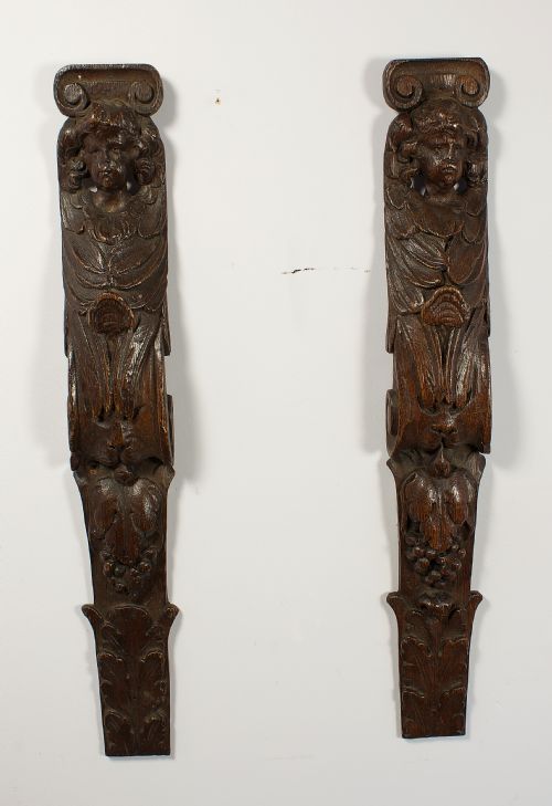 17th Century Oak Caryatids.