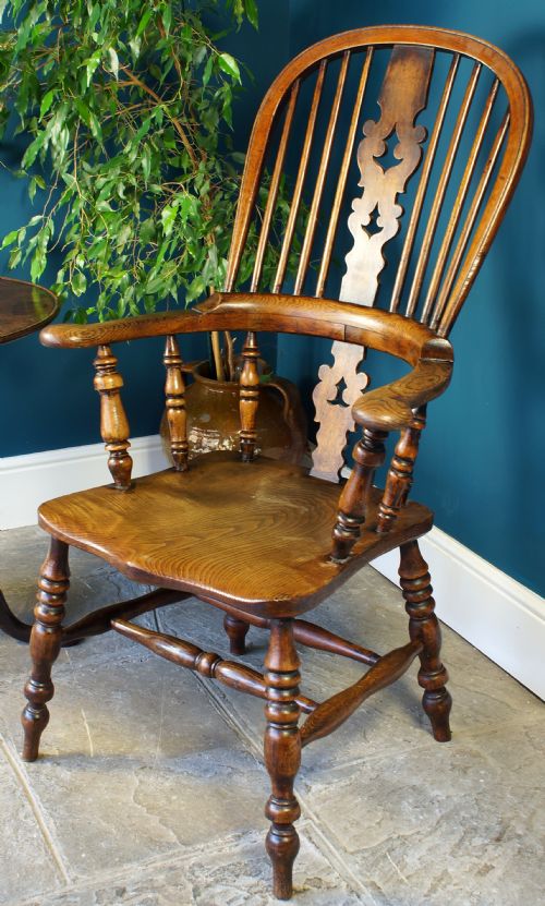 19th Century Broad Arm Windsor Chair.