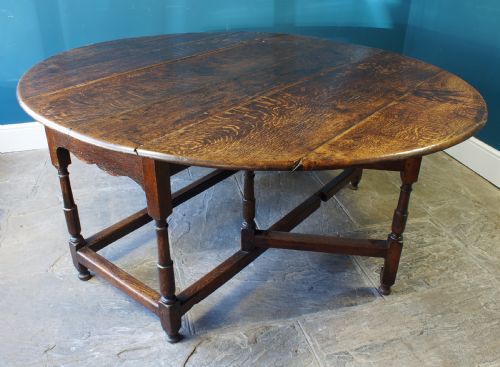 LARGE 18TH CENTURY OAK GATELEG TABLE - ADDITIONAL PHOTO 11