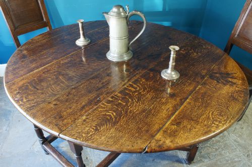 LARGE 18TH CENTURY OAK GATELEG TABLE - ADDITIONAL PHOTO 16