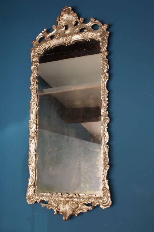 Large 18th Century Silver Gilt Mirror.