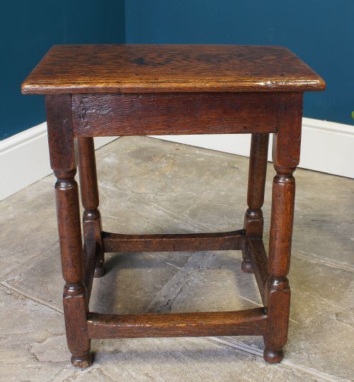 17TH CENTURY OAK JOINT STOOL - ADDITIONAL PHOTO 1
