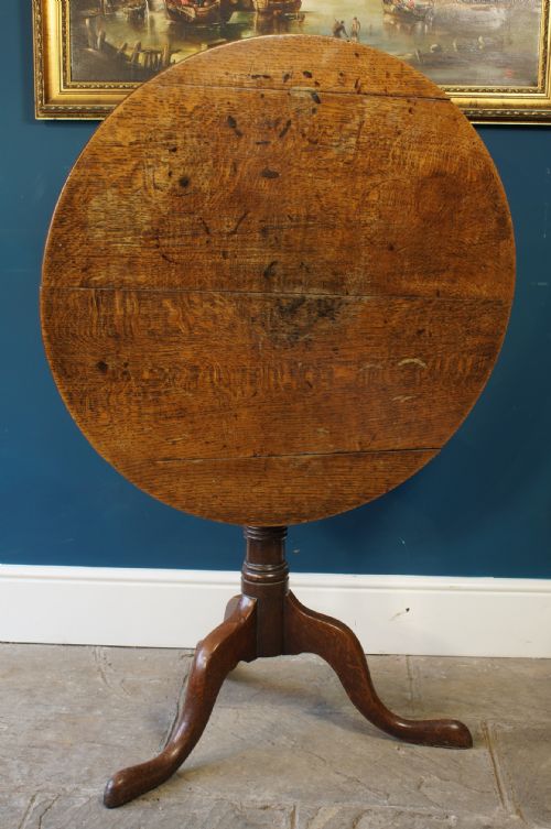 Georgian Oak Tripod Table.