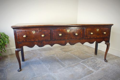 18th Century Oak  Cabriole Legged Dresser.