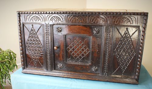 An Early 17th Century Oak Food Cupboard