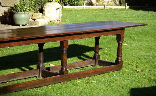 LARGE 17TH CENTURY OAK REFECTORY TABLEKITCHENDINING - ADDITIONAL PHOTO 2