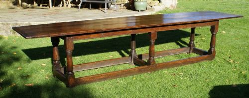 LARGE 17TH CENTURY OAK REFECTORY TABLEKITCHENDINING - ADDITIONAL PHOTO 4